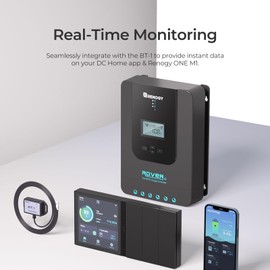 Renogy Solar Charge Controller Rover 20A 12V24V Auto DC Input MPPT Charge Controllers for Solar Panels Adjustable LCD for Gel Sealed Flooded Lithium Batteries