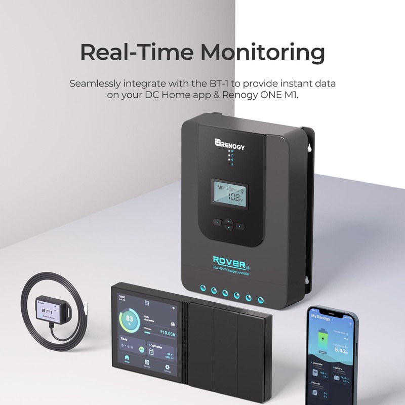 Renogy Solar Charge Controller Rover 20A 12V24V Auto DC Input