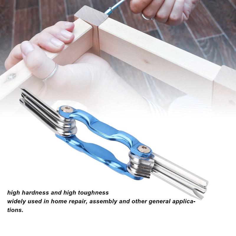 2Pcs 6 in 1 Screwdrivers,Ergonomic Handle Strong High Carbon Steel