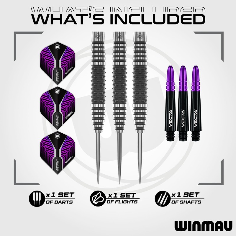 WINMAU Darts Kairos 26g 90% Professional Tungsten Steel Tip Darts