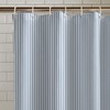Catherine Lansfield Timeless Stripe Shower Curtain, 180x180 cm, Blue