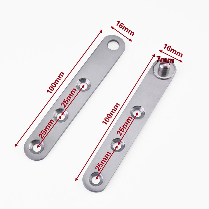 GOZOLA 4-Pack 360° Rotatable Door Pivot Hinges | Stainless Steel