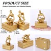 Reading Thinker Statue Book Ends for Shelves, Decorative Bookends for