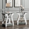 FROMJBEST End Tables Living Room Set of 2,Grey End Table