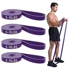 Resistance Bands, Pull Up Bands, Pull Up Assist Band Exercise Bands for Men & Women Working Out, Body Stretching, Physical Therapy, Muscle Training - Purple