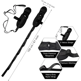 Foot Stretcher Belt, Leg Stretch Strap Foot Rehabilitation Strap with Loops Ligament Stretch Band for Plantar Fasciitis, Heel Spurs, Foot Drop, Achilles Tendonitis & Hamstring, Yoga Foot