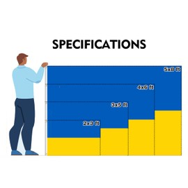 Double Sided Ukraine Flag 3x5FT Ukrainian National Polyester Flag With 2 Grommets For Patriotic Ukrainian Themed Festival Events Party Decoration (Ukraine, 3x5FT-3ply)