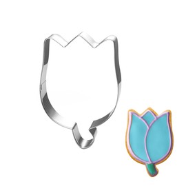 Tulip Cookie Cutter Set-3.5 Inch-Flower Biscui Cookie Cutters Fondant Molds