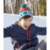 L.L.Bean Kids Elle Bean Pom Hat, Pale Turquoise Reflective