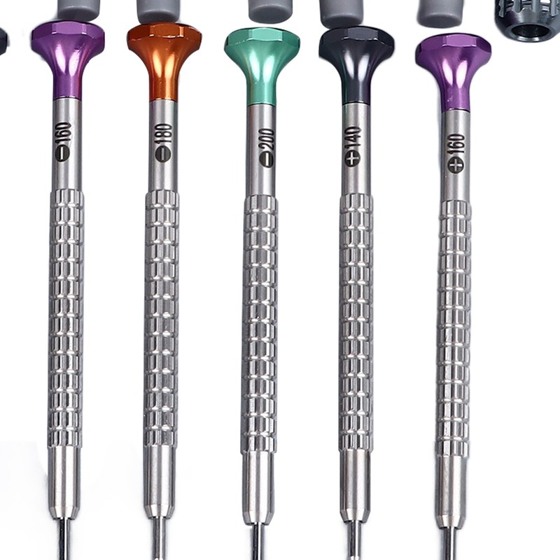 Watch Repair Screwdriver Set 0.6‑2.0mm Color Coded Replaceable Heads Micro