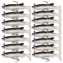 Goture Swimbait Bath Lure, Warm Jig, Realistic Soft Lure, Set of 15