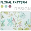 Leeva Farmhouse Whimsical Flower Valance for Windows, Linen Textured Blue
