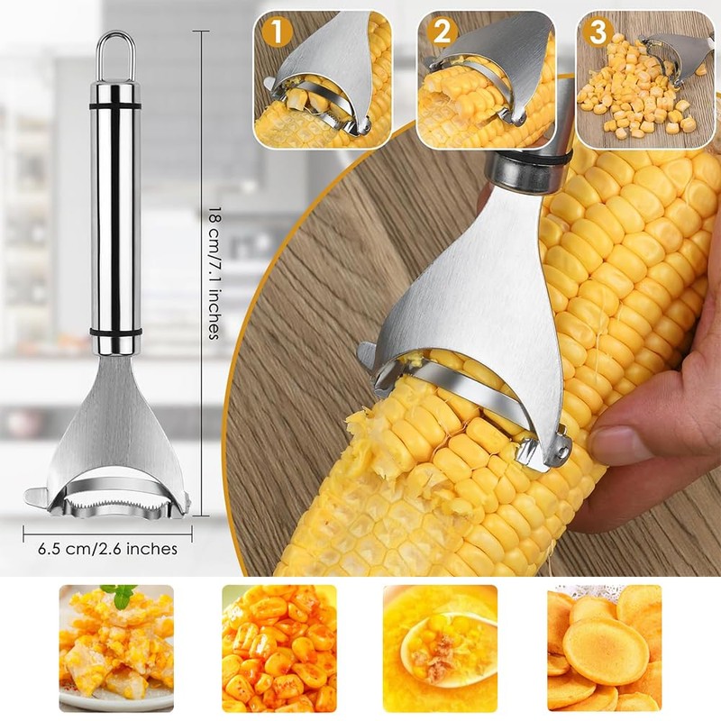 2RIYADH 2 Pcs Corn Peeler, Pelador de Mazorcas Con Afilados