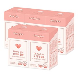 Daily One Oh My Iron Non-heme Iron Iron Supplement 2g / 데일리원 오 마이 철분 비헴철 철분제 2g X 30포 5통