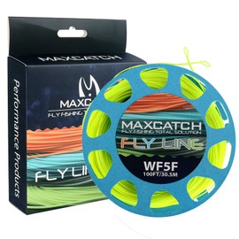 Maxcatch ECO Floating Fly Fishing Line Weight Forward Design with Welded Loop (3F,4F,5F,6F,7F,8F) (Fly Line-Fluo Yellow (New), WF3F-100FT)