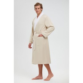 MONARCH Plush Lined Microfiber Bath Robe for Women or Men - Super Soft, Durable Luxury Spa, Resort & Hotel Bathrobe, Generously Sized (Unisex) Cypress