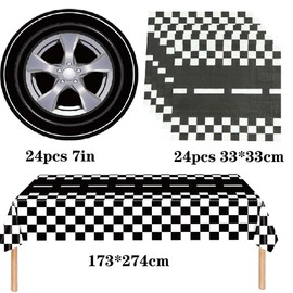 Racing Car Birthday Party Decorations, Car Wheel Party Accessories, for Children Birthday Party Decoration Table Birthday Set for Children Girls Boys (Tyres)