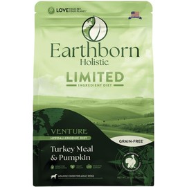 Earthborn Holistic Venture Turkey Meal & Pumpkin Limited Ingredient Diet Grain Free Dog Food (4 Pounds)