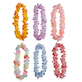 10 Counts Hawaiian Leis set Luau Party Decorations Tropical Party Favors Lei Hawaiian Flower Hair Clip and Elastic Wristbands Flowers Leis Perfect for Hawaiian Luaus Party Birthday Party Favors.