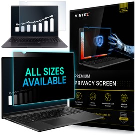 VINTEZ 15.6 Inch 16:9 Privacy Screen for Computer Monitor and Laptop - Anti Glare Protector Film Blue Light Filter Eye Protection - Computer Screen Privacy Shield, [1 Pack]