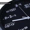 VIKMARI Glass Wall Clock 12 Inch Math Teaching Style Clock