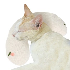 Heated Cat House,Removable Elevated Weatherproof Cat Houses for Outdoor Cats with Heating Pad (White, Small)