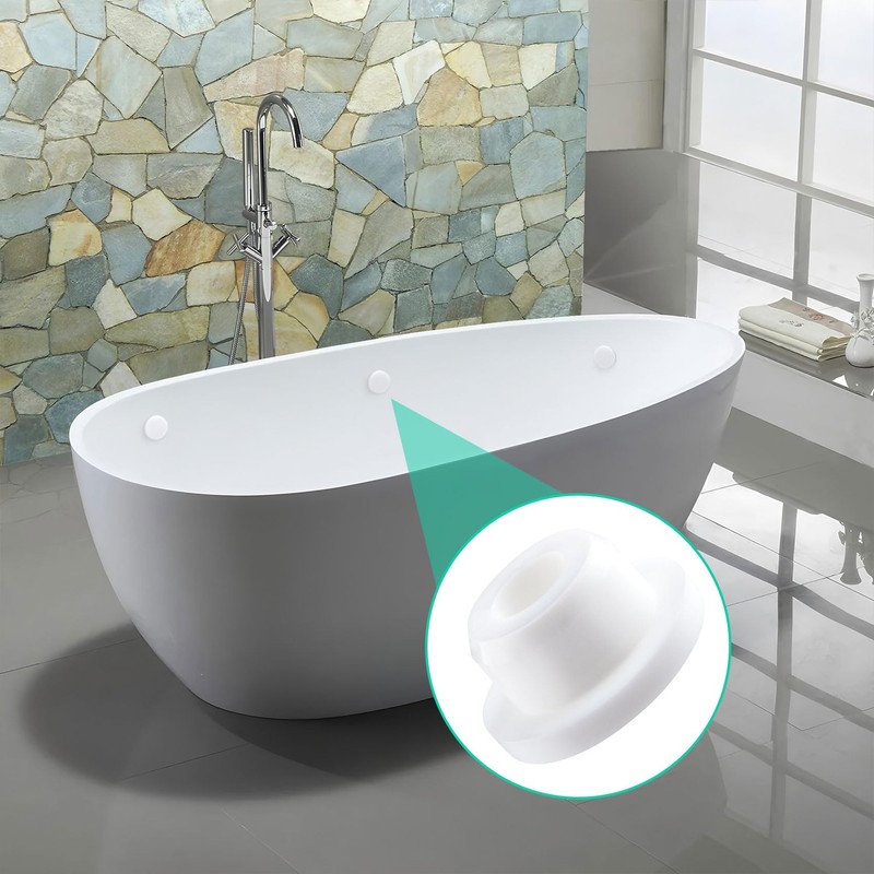 BEIQIYA 20pcs Bathtub Jet Covers, Silicone Pipe Inserts, Waterproof Tube