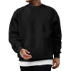 Men's Casual Long Sleeve Crewneck Solid Polyester Cotton Blend Pullover