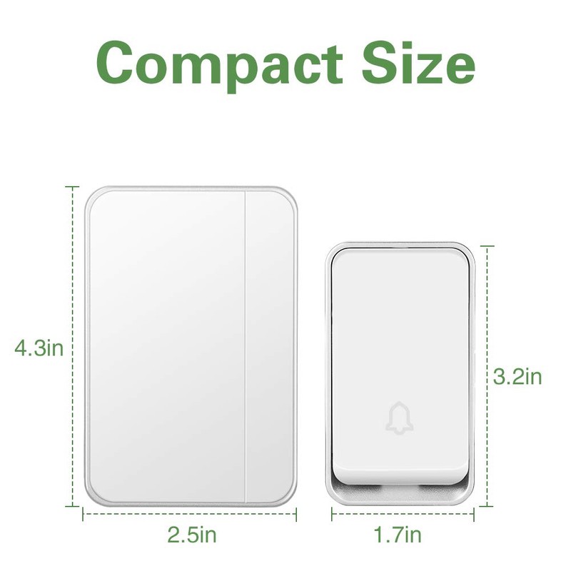 【No Battery Required】 Wireless Doorbell Waterproof, AURTEC Door Chime Kit