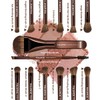 MAANGE 14-Piece Makeup Brush Set with Aluminum Ferrule- Premium Synthetic