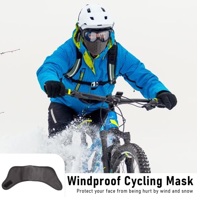 Half Face Mask Winter Warm Windproof Mask Thick Dustproof Breathable