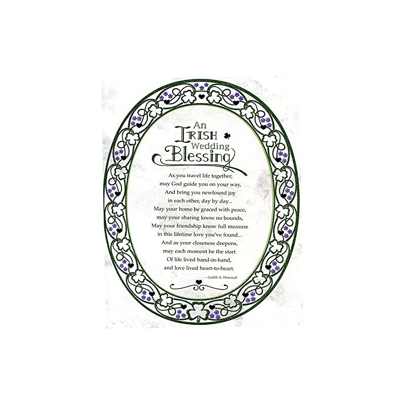 Autom Catholic print picture - irish wedding blessing - 8''
