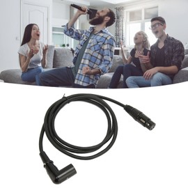 Right Angle XLR Male To Female 3 Pin XLR Cable 4.9ft Flexible Stage High Fidelity Lossless Sound For Speakers