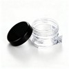 Transparent black-capped empty cosmetic bottle, cream refill small capacity container 3g 5g / 투명 블랙캡 화장품 공병 크림 리필용 소용량 용기 3g 5g