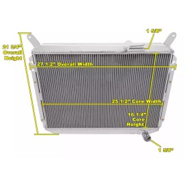 Nobranded 3 Row Aluminum Radiator CC762 For 1984 1985 1986 1987 1988 Nissan 300ZX Z31 VG30