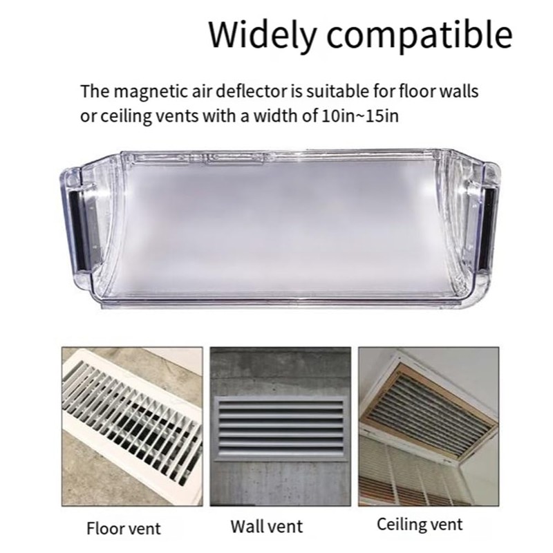 2Pack Adjustable Air Vent Deflector-10in to 15in Magnetic Floor Vent