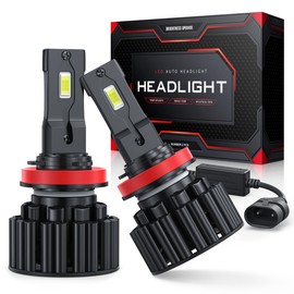 Focos de Faros Delanteros LED H11 - Kit De Faros Auto 6500 K,60W 16000LM,Chip Csp Alto Brillo Blanco Frío Impermeable IP68 Adaptable a todo tipo de inclemencias meteorológicas 2 PCS