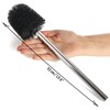 COM-FOUR 2x toilet brush with brush head, stainless steel handle
