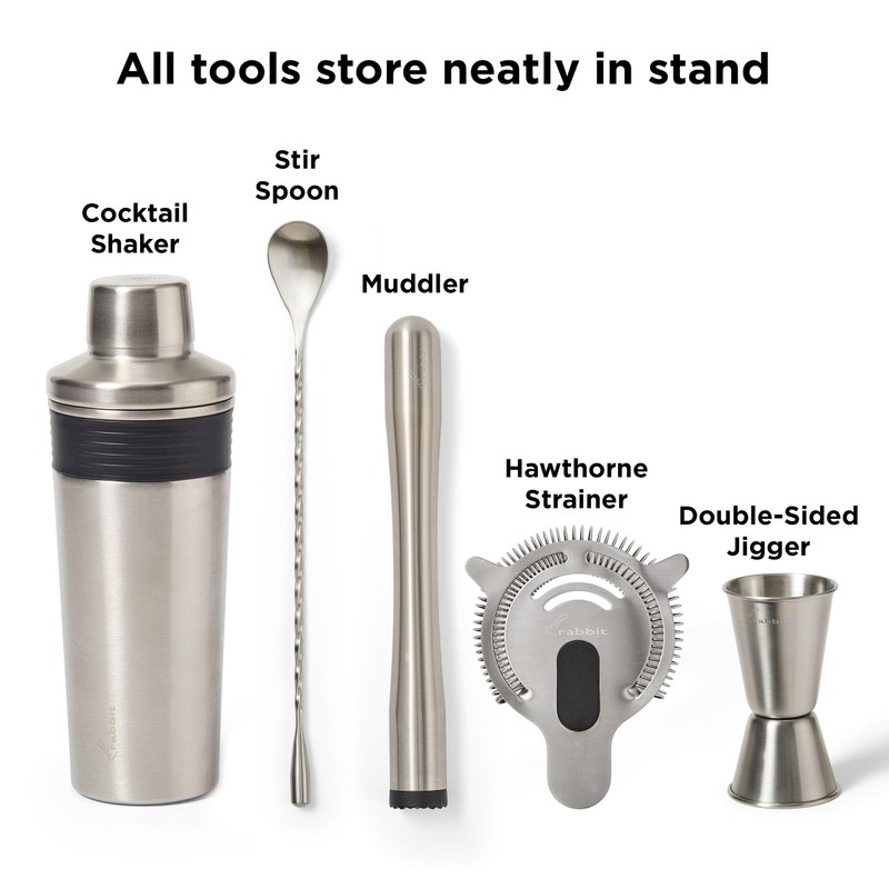 Rabbit Classic Bar Tool Set – 6-Piece Stainless Steel Cocktail