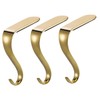Mikinona Mantel Stocking Hooks Christmas Stocking Fireplace Hooks 3pcs Set