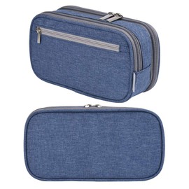 Yonzone Big Capacity Pencil Case Pencil Bag Pouch Pen Case Pencil Marker Holder Desk Organizer Cosmetic Makeup Bag with Large Storage for Boys Girls College Students and Office Supplies, Blue