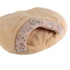 Hooded Cat Bed Thick Soft Comfortable Self Warming Cat Sleeping