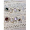 [Janef] Luxurious brooch nails like gemstones - Emerald on both