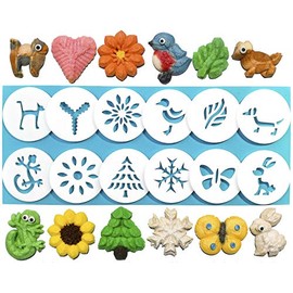 Impress Cookie Press Disks – 12 Unique Shapes from Our Cookie Press (Disks Only), Food Safe Plastic, Fits Many Manual Models – See Sizing Image to Confirm Fit