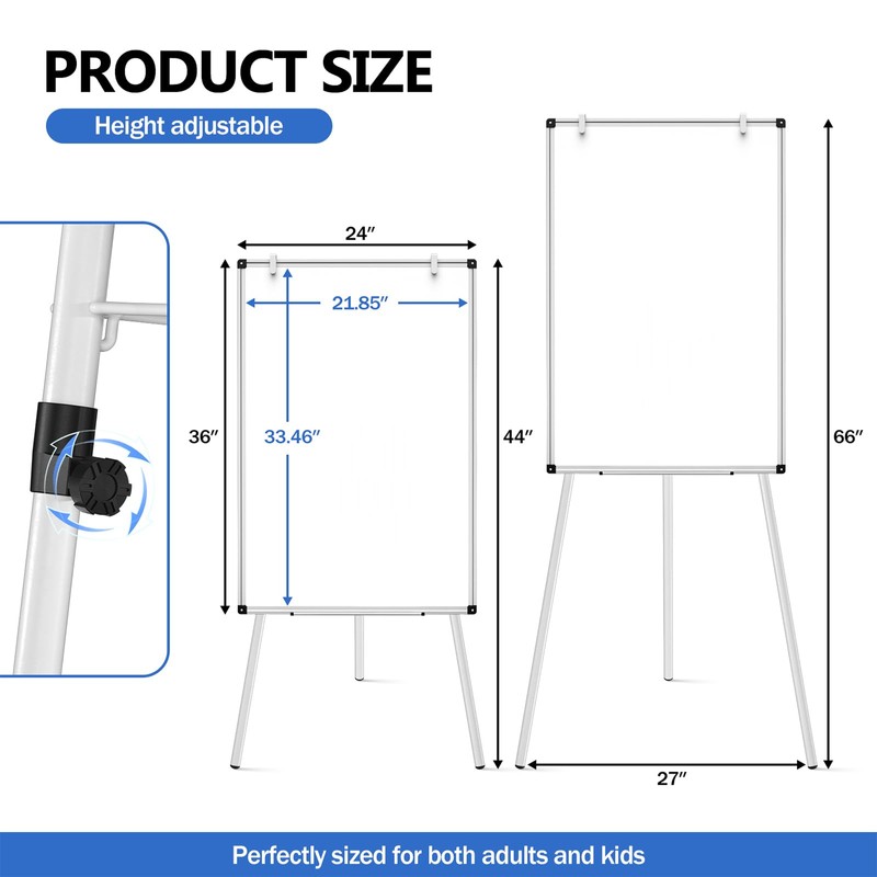 Whiteboard Easel 36 x 24 Inches, Magnetic Portable Dry Erase
