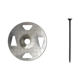 Schluter Kerdi-Board Screws and Washer Set - Fastens Kerdi-Board to Wood Stud Framing - Includes 100 Coarse Thread Screws and 100 Galvanized Steel Washers – KBZS35GT32Z100