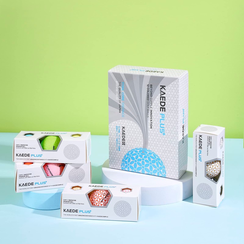 KAEDE Golf Balls PLUS 12 Color Set, 1 Dozen (Pack