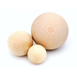 JOWE Wooden Ball 15 mm Made of Beech without Hole Pack of 100 - Wooden Ball without Hole Made in Austria