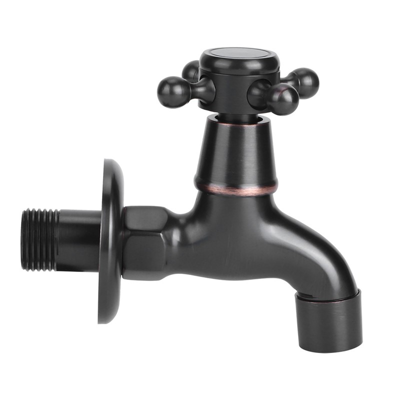 Retro Style Brass Single Handle Single Cold Quick Open Faucet