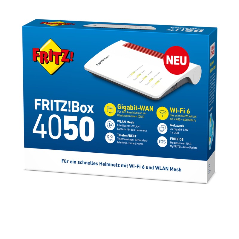 FRITZ! Box 4050 (Wi-Fi 6 Mesh Router, up to 2400